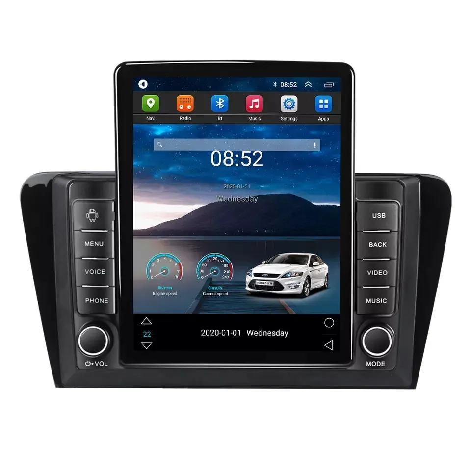 Stereo Mobil Android Tesla, Stereo Mobil Android 10 4 + 64G untuk Skoda Octavia A7 III 3 2014 2015 2016 2017 2018 360 Kamera DSP RDS
