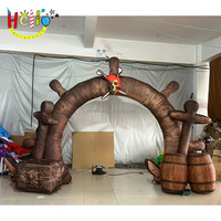 Parc d'attractions Arche gonflable promotionnelle Arche de pirate gonflable personnalisée Blow Up Pirate Gate