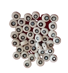 Evil Eye Perles de verre indiennes faites à la main en argent d'excellente qualité pour la fabrication de bracelets et de bijoux disponibles au prix de gros - Product Image 1