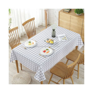 Mantel de lino Premium 100% azul con técnica de ganchillo bordado para comedor y bodas/banquetes - Product Image 6