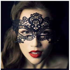 Masque pour les yeux en dentelle Golden Shuttle Weaving Fun, taille unique, noir, masque de fête, masque facial séduisant pour adulte - Product Image 3