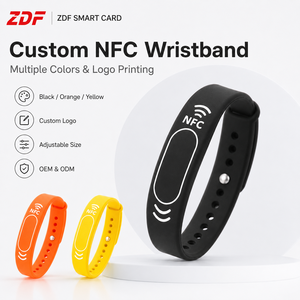 Bracelet de fitness NFC ZDF Factory Supply 213, bracelet en silicone étanche RFID tendance, <span class=keywords><strong>contrôle</strong></span> d'accès social, fréquence 13,56 MHz - Product Image 1