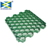 Grille perméable en plastique pour terrassement, idéale pour les parkings, voies d'accès et terrains de golf, 500mm x 500mm x 38mm