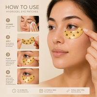 Patchs Contour des Yeux Véganes OEM en Gros Multi-Peptides Bakuchiol Apaisants à la Caféine Éclaircissants Anti-Cernes