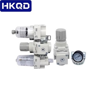 Unidad de Tratamiento de Aire FRL AC20 AC30 AC40-02 03 04D-B, Tres Unidades, Filtro, Regulador, Lubricador, Drenaje Automático, Neumática - Product Image 1