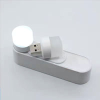 Luz LED USB de Diseño Minimalista, Mini Redonda de ABS, 5V, Blanco Cálido, Protección Ocular, Certificación FCC, para Dormitorio, Computadora y Uso Móvil