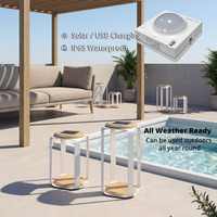 Lampu Lantai LED Tenaga Surya Aluminium Putih Tahan Air IP65 untuk Pergola, Taman, dan Spa Luar Ruangan