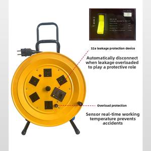 <span class=keywords><strong>Enrouleur</strong></span> de câble en cuivre pur en plastique multifonctionnel conforme aux normes européennes IEC 30m IP22, 10A, 110V/220V, <span class=keywords><strong>rallonge</strong></span> électrique DAMO - Product Image 3