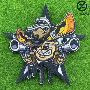 맞춤형 오버록 엣지 플라워 트윌 자수 아이론온 친환경 패치 로고 타이거 패치 자수 브로더 1-3일 - Product Image 2