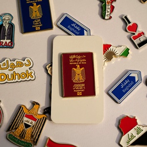 Pin Metálico Moderno y de Moda con el Mapa de Irak, Esmaltado, con Símbolos Nacionales e Icono de Ciudad para Decoración de Teléfonos - Product Image 2