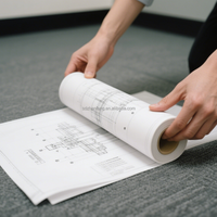 Plantilla Cad de gran formato de 80g, papel blanco de dibujo A0 A1 A2 880 620 para bocetos de ingeniería