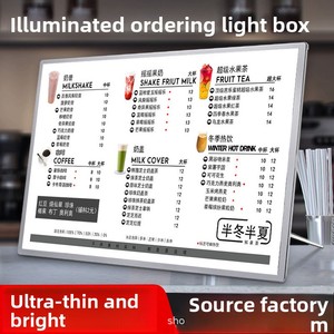 Chiếu sáng LED biển hiệu cho quảng cáo ánh sáng Hộp <span class=keywords><strong>Menu</strong></span> hiển thị cho sữa trà cửa hàng thanh truy cập giá danh sách LED hộp đèn - Product Image 5