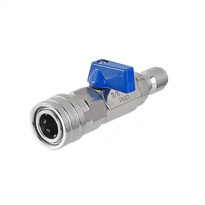 SS Car Washing Cleaning Connector High Pressure Washer Ball Valve 1/4 3/8" Quick Plug Adapter Car Wash Pump Hose Switch