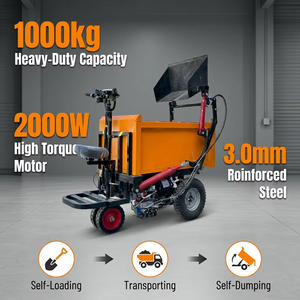 Carriola Elettrica 1000kg, Carrello Motorizzato Autocaricante 48V 52Ah, Veicolo Utilitario a 3 Ruote per Uso Agricolo e Giardinaggio - Product Image 4
