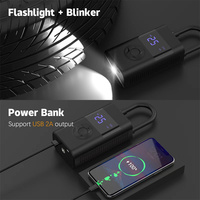 Kompresor udara Mini 4 nosel, pompa udara Digital dengan lampu untuk ban mobil 150 psi ban elektrik portabel Inflator ban Mini