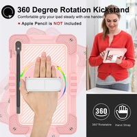Étui de tablette robuste antichoc pour Samsung Galaxy Tab S9 avec béquille rotative à 360° et bandoulière pour une protection complète