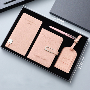 Ý tưởng sản phẩm mới 2025 hộ chiếu Túi máy tính xách tay thiết lập PU da hành lý tag kim loại bút công ty Quà Tặng tùy chỉnh máy bay kinh doanh Bộ quà tặng - Product Image 6