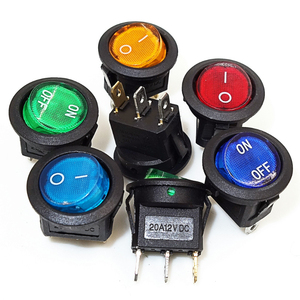 12v 20A Led <b>Lamp</b> Rocker <b>Switch</b> 3pin Kcd1 on OFF Round Rocker <b>Switch</b> Automobile Refit <b>Switch</b> - Product Image 1