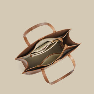 Sac fourre-tout en cuir véritable personnalisé, grande capacité, tendance, pour femmes, décontracté, pour le travail et les voyages - Product Image 2