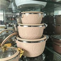 Calentador de Alimentos Comercial, Juego de Ollas Aislantes de 2.5L, 4.5L y 6.5L con Tapa, para Eventos, Buffets, Fiestas, Acción de Gracias, Navidad, Catering en EE. UU. y Canadá