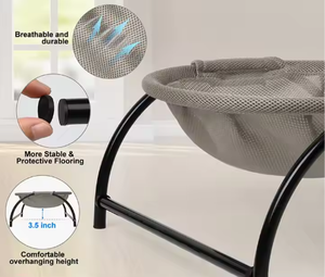 Cama Pequeña Universal para Mascotas, Hamaca de Malla Desmontable y Lavable para Gatos y Perros con Marco de Metal Transpirable, Cama Nido de Metal Fresco - Product Image 5