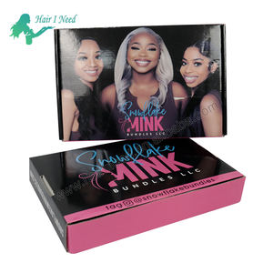 กล่องกระดาษพับได้พิมพ์ลายบรรจุภัณฑ์ลูกฟูกกล่องจดหมายกล่องของขวัญเครื่องประดับมันวาวติดโลโก้ตามต้องการสำหรับวิกผม - Product Image 3