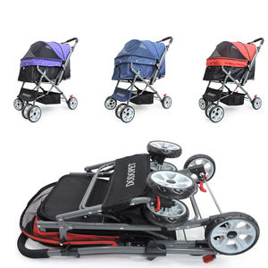 Passeggino <span class=keywords><strong>per</strong></span> Animali Domestici, Trasportino <span class=keywords><strong>per</strong></span> Gatti a 4 Ruote, Trolley Pieghevole <span class=keywords><strong>per</strong></span> <span class=keywords><strong>Cani</strong></span> e Gatti, Carrello Traspirante <span class=keywords><strong>per</strong></span> Passeggiate e Relax - Product Image 3