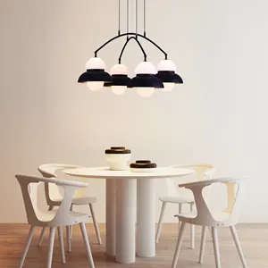 2024 Nieuwste Moderne Indoor Decoratieve Hanger Verlichtingsarmatuur Led Acryl 4-Heads Hangende Eetkamer Hanger Kroonluchter Licht