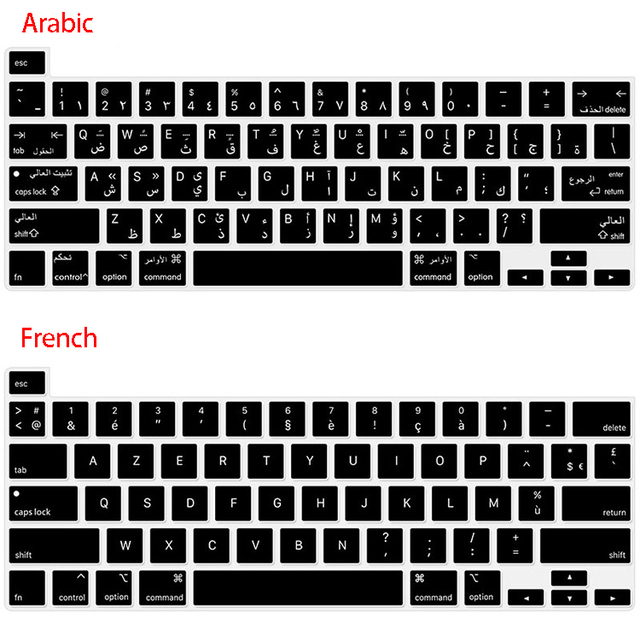 Arabic Language Silicone Keyboard Cover Skin for MacBook Neo 13 A3404 Spanish French Italian Korean Japanese Keyboard Cover