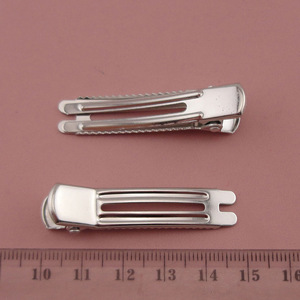 50 pièces/sacs 4.8cm argent filigrane arqué Double broches pinces crocodile en métal barrettes de <span class=keywords><strong>cheveux</strong></span> unis pour bricolage artisanat - Product Image 2