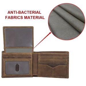 Custom Genuine Leather Short <b>Wallet</b> Men Crazy Horse Anti <b>Rfid</b> <b>Blocking</b> Mens <b>Wallets</b> Bifold <b>Wallets</b> Leather Men - Product Image 3