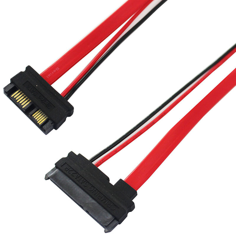 Sata-cable de datos personalizado de fábrica, 7 + 6 pines macho a Sata 7 + 15 pines hembra, disco duro