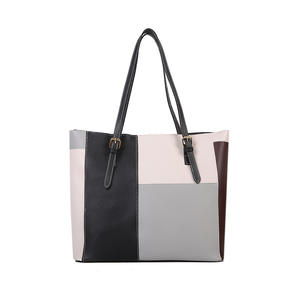 Bolso Tote de Gran Capacidad para Mujer, Diseño Color Block, Estilo Retro, para Llevar al Hombro o Bajo el Brazo, Otoño 2026 - Product Image 3
