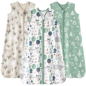 Gilet d'emmaillotage intégré en coton 100 % de classe A pour bébé, sac de couchage anti-coup de pied, doux et respirant, sans manches pour nourrissons et tout-petits - Product Image 5