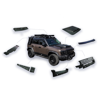 Accessoires Jetour Traveler T2 2025 – Kit Carrosserie ABS City Hunter : Capot, Calandre Avant, Jupes Latérales, Aileron Arrière, Accessoires Extérieurs