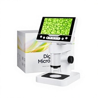 Portable Digital Microscope Kids 1000X Magnification 1080P FHD 3 Inch LCD Rechargeable STEM Learning Tool IP54 8LED V17 Pro
