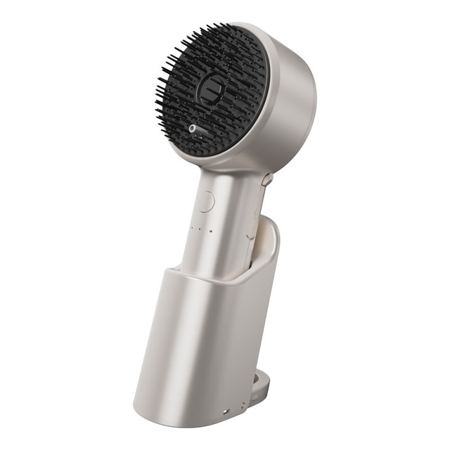 Electric EMS Stainless Steel Vibration Head Scalp Massage Comb Waterproof Scalp Massager Brush Oil Liquid Applicator