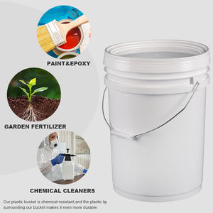 80 MIL Logo Impresso Preço Barato 20 Litros 5 Galões US Estilo Vazio Balde De Plástico Sem Tampa - Product Image 3