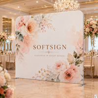 Support d'affichage personnalisé en tissu tendu pour salon professionnel, vente en gros directe d'usine OEM, sublimation sans couture, États-Unis, Royaume-Uni, Canada, Europe