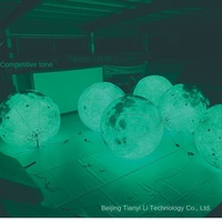Ballon publicitaire géant gonflable en forme de lune/planète avec lumière LED pour extérieur