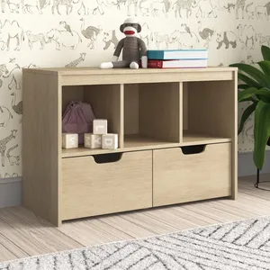 Armoire de rangement de jouets pour enfants avec 2 tiroirs <span class=keywords><strong>à</strong></span> jouets roulants et grande étagère cube de rangement armoire <span class=keywords><strong>à</strong></span> jouets <span class=keywords><strong>bibliothèque</strong></span> pour chambre d'enfants - Product Image 1