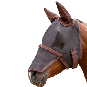 Voile anti-mouches en maille respirante pour cheval avec couvre-oreilles Produit pour les soins des chevaux - Product Image 3