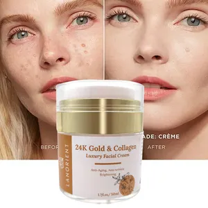 Lanorietn 24K Goud Whitening Anti-Aging Gezichtscrème Prive Custom Versteviging, Acne Behandeling Huidverzorgingsproducten