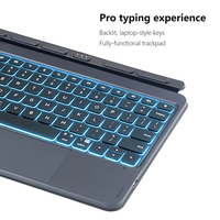 Étui clavier USB-C détachable avec trackpad, coque de protection antichoc pour iPad 10e génération 10,9 11 pouces