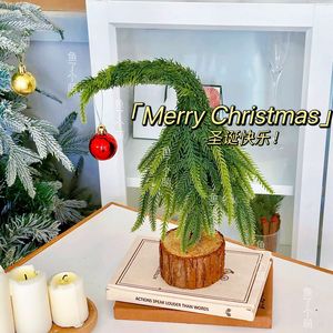 Árbol de Navidad Torcido de 30 cm, Decoración de Escritorio en Miniatura, Estilo Europeo, para Navidad - Product Image 2