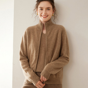 <span class=keywords><strong>Cardigan</strong></span> in Cashmere <span class=keywords><strong>con</strong></span> Collo Alto e <span class=keywords><strong>Cerniera</strong></span>, Maglione Invernale da <span class=keywords><strong>Donna</strong></span> Personalizzato, Spessore 7GG, Tinta Unita, Cappotto in Misto Cashmere della Mongolia Interna - Product Image 6