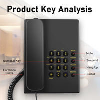 Téléphone filaire classique chinois à ligne simple KX-T500MX avec support mural pour usage domestique ou professionnel – Direct Usine