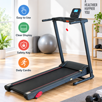 Tapis de course électrique K-FIT Factory Direct GS-840 avec amortissement pneumatique et roues de transport pour la maison et la salle de sport