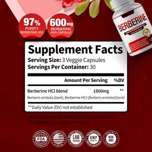 ผงเบอเบอรีนแคปซูล Berberine HCl gummies bererin ไฮโดรคลอไรด์ - Product Image 2
