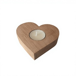 Porte-bougie en bois fait main, centre de table rustique décoratif pour la maison, le salon, la chambre, la table à manger, les mariages et les fêtes - Product Image 1